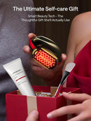JMOON by Ulike Microcurrent Facial Device, Red Light Therapy for Face, Medical-Grade Anti-Aging Machine, 4 Modes & 5 Energy Levels for Face Lift, Better for Smile Lines, Eyes, Forehead, (Brush Set) Infinity Warehouse