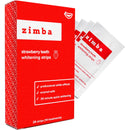 Zimba Teeth Whitening Strip, 28 Non-Sensitive White Strips Teeth Whitener for Tooth Whitening, Helps Remove Smoking Coffee Soda Wine Stain, 28 Strips (14 Stain Removal Treatments) (Strawberry, 1 Pack) Zimba