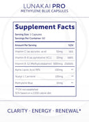 Lunakai PRO USA Made Methylene Blue Capsules Pharmaceutical Grade with Vitamin C, B6, B12 – 3rd-Party Tested Daily Brain & Focus Support Supplement for Humans, 60ct Infinity Warehouse