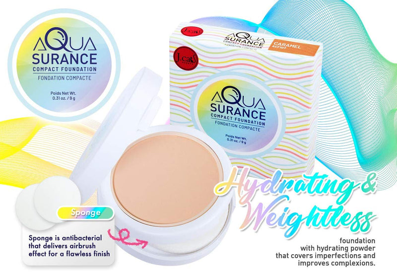 J.CAT BEAUTY Aquasurance Compact Foundation - Golden Beige J.CAT BEAUTY