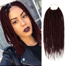 12 Inch AU-THEN-TIC Box Braid Crochet Hair Crochet Box Braids Hair Mambo Twist Braiding Pre-Stretched Pre Looped Hair Extensions (12 Inch (Pack of 8), 99J (Black Burgundy)) AU-THEN-TIC