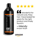 MATRIX Total Results Mega Sleek Shampoo | Controls Frizz & Smooths Hair with Shea Butter for Unruly Hair | 33.8 Fl. Oz. MATRIX