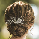 Yean Silver Bridal Hair Comb Pearl Crystal Wedding Hair Piece Fashion Hair Accessories for Women and Girls Yean