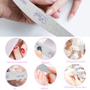 25 Pcs 100/180 Grits Nail File,Washable Double Sided Fingernail Files,Nail Files For Acrylic Nails,Professional Emery Boards for Natural,Gel Nails,Nail Styling Tools For Home and Salon Use Jutoe