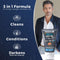 MENFIRST Gradual Gray 3-in-1 Hair Darkening Shampoo and Conditioner for Men, Gradually Reduce Grey and White Hair Color for Natural Looking Results MENFIRST