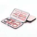 Manicure Set Nail Clippers Pedicure Kit -7 Pcs Stainless Steel Manicure Kit, Professional Grooming Kits, Nail Care Tools with Luxurious Travel Case, Gifts for Women Men (Rose Gold) Jwxstore