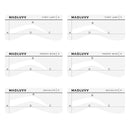 Best Eyebrow Shaping Stencil Kit, Set of 6 Plastic Reusable Stencils for Semi Permanent Microblading Tattoo & Makeup Artists, Draw & Shape Thicker and Fuller Brows with Eyeliner Pencil & Micro Blades (NA) MADLUVV