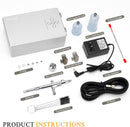 Ovaga 55PSI Ultra-Silent Airbrush Kit, Dual-Action Multi-Function Airbrush Set with Compressor for Painting Portable Air Brush Set for Cake Decoration Makeup Art Craft Nail Design Model Tattoo Infinity Warehouse