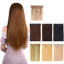 20" Clip in Hair Extensions Remy Human Hair for Women - Silky Straight 75grams Long Human Hair Clip on Extensions 75grams 4pieces Chestnut Brown