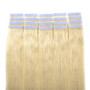 40 Pieces 100g Tape in Human Hair Extensions Strawberry Blonde 12''-24'' Double Side Tape Seamless Skin Weft Rooted Natural Hair Extensions 40pcs Long Straight Silky (20 inch,
