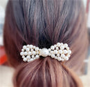 Bowknot Pearl Bun Hair Pin Topknot Disk Hair for women girls nobranded