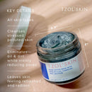 TZOL' SKIN Rose Detox Mask 2oz – Luxury Skincare with Kaolin Clay and Charcoal – Create Radiant Glowing Skin – Removes Impurities and Reduces Pores TZOL'Skin