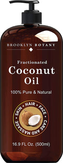 Brooklyn Botany Fractionated Coconut Oil for Skin – 100% Pure and Natural – Carrier Oil for Essential Oils, Aromatherapy and Massage - Moisturizing Skin, Hair and Face – Therapeutic Grade - 16 fl Oz Brooklyn Botany Store