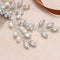 Yean Flower Bride Wedding Hair Comb Silver Crystal Bridal Hair Piece Pearl Hair Clips Hair Accessories for Women and Girls Yean