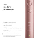 AquaSonic Vibe Series Ultra Whitening Toothbrush – ADA Accepted Electric Toothbrush - 8 Brush Heads & Travel Case - Ultra Sonic Motor & Wireless Charging - 4 Modes w Smart Timer – Satin Rose Gold Aquasonic