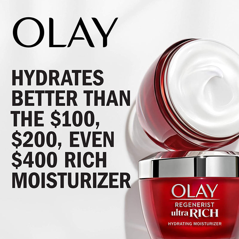 Olay Regenerist Ultra Rich Face Moisturizer with Vitamin B3+, Amino Peptide & Shea Butter, 1.7 Oz + Whip Face Moisturizer Travel/Trial Size Gift Set Olay Store
