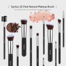 Syntus Makeup Brush Set 16 Makeup Brushes & 4 Blender Sponges & 1 Cleaning Pad Premium Synthetic Foundation Powder Kabuki Blush Concealer Eye Shadow Makeup Brush Kit, Black Silver Syntus Store