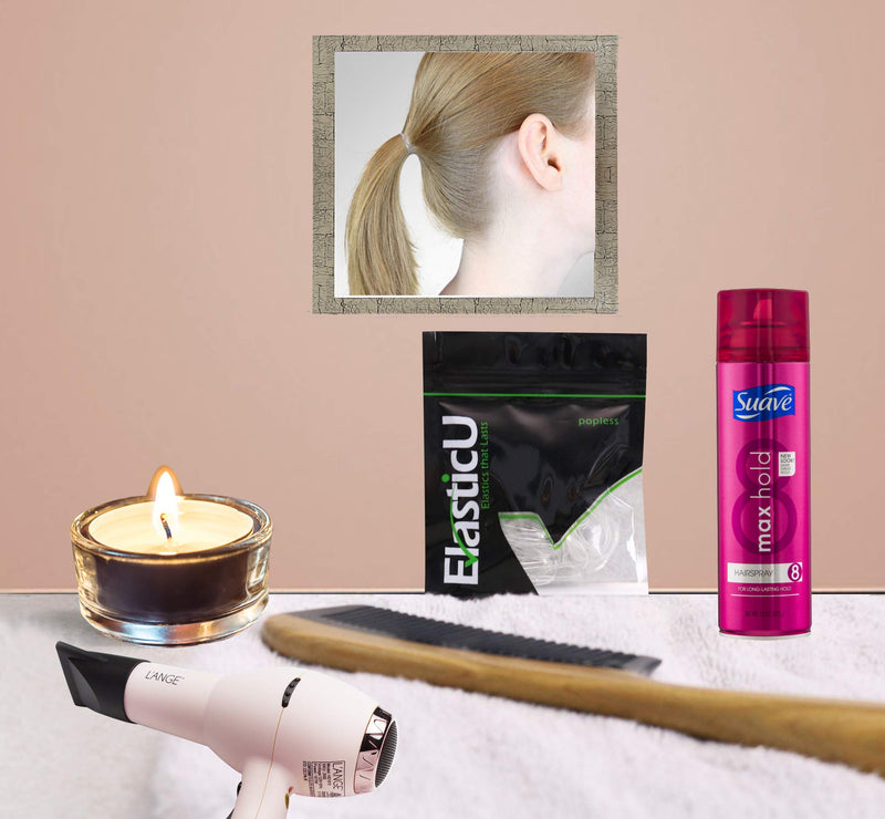 Hair Elastics 40mm x 2mm - STRONG - REUSEABLE Clear by ElasticU ElasticU