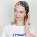 Sea Team 3-Pack of the Stars and Stripes Retro Wire Headbands Stylish Chiffon Bowknot Twist Bunny Ears Head Wrap Bandeau Hair Ribbon Star-Spangled Banner American Flag Hairbands for Women and Girls Sea Team