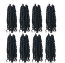 8 Packs Passion Twist Crochet Hair 10 inch Short Bohemian Braids Synthetic Hair Extensions (10Inch,1B) LEONYERI Store