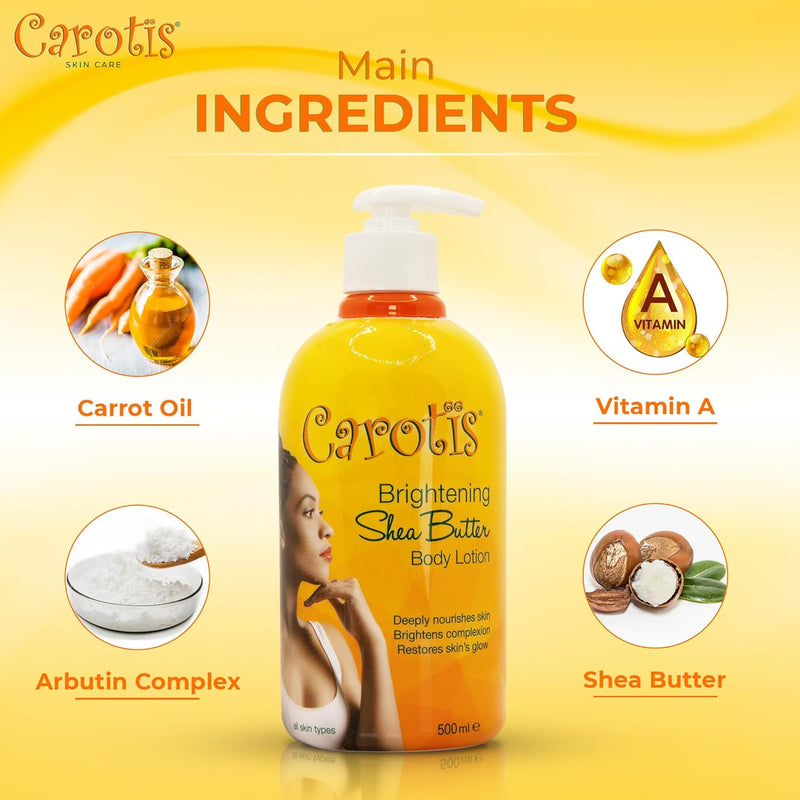 Skin Brightening Body Lotion – 17.6 fl oz / 500ml – Helps to Remove Dark Spots, with Shea Butter, Arbutin Complex and Vitamin A - Infinity Warehouse