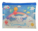 Sanrio Cinnamoroll Cosmetic Flat vinyl pouch Zipper Case Bag 7.3 in x 5.3 in (Sky) FRIEND