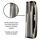 Kent 12T All Coarse Hair Detangling Comb Wide Teeth Pocket Comb for Thick Curly Wavy Hair. Hair Detangler Comb for Grooming Styling Hair, Beard and Mustache. Saw-Cut Hand Polished. Handmade in England KENT