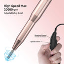 MelodySusie Electric Nail Drill Machine 11 in 1 Kit, Portable Electric Nail File Efile Set for Acrylic Gel Nails, Manicure Pedicure Tool with Nail Drill Bits Sanding Bands Dust Brush, Gold MelodySusie
