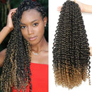 Passion Twist Bohemian Hair for Water Wave Braid Hair 18inch Ombre Long Bohemian Braids for Water Wave Crochet Braids Twist Synthetic Hair Extensions 7Packs Crochet Passion Twist Hair for Black Women Beauty Queen Store