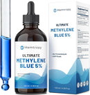 Methylene Blue Pharmaceutical Grade 4.06 fl oz (120 mL), 99% Purity Supplement for Humans, Formaldehyde-Free, Alcohol-Free, Glass Bottle Infinity Warehouse