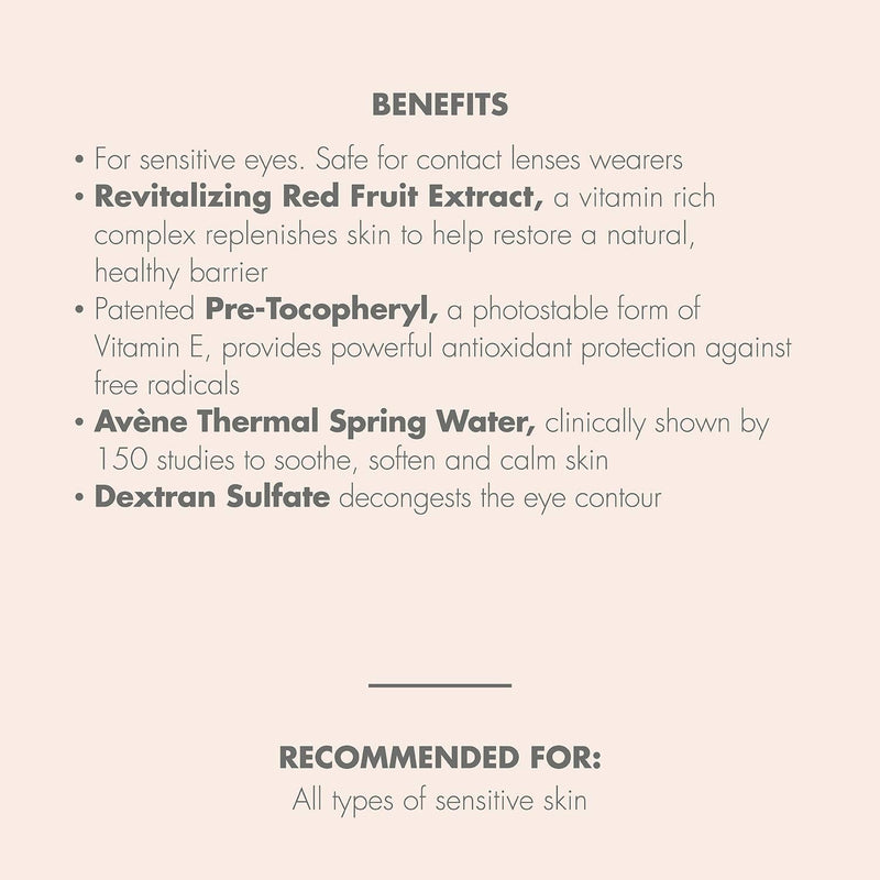 Eau Thermale Avene Refreshing Eye Contour Care, Red Fruit Extract, Antioxidant Protection 0.5 fl. oz. Eau Thermale Avène