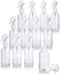 4 oz / 120 ml Clear Glass Boston Round Bottle with White Trigger Spray (12 pack) JUVITUS
