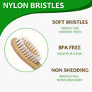 VIVAGO Biodegradable Bamboo Toothbrushes 10 Pack - BPA Free Soft Bristles Toothbrushes, Eco-Friendly, Organic, Compostable Natural Wooden Toothbrush VIVAGO