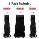 Dark Brown Hair Extensions For Women and Girls (3 PCS Set Invisible Wavy Thick Clip Extensions) Synthetic Thick Long Hair Pieces -16” Dailisy