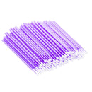 TCP Global Eyelash Extension Micro Brushes, 100 Medium 2.0 mm Tip Size Purple Disposable Brush Applicators - Apply Makeup, Paint Touch Up TCP Global