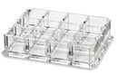 byAlegory (Set Of 3) Acrylic Lipstick Makeup Organizer Designed For Larger Base Lipsticks | 12 Space Beauty Storage Refillable Cosmetic Container - Clear BY ALEGORY