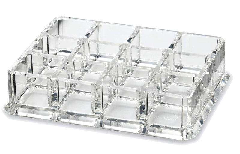 byAlegory (Set Of 3) Acrylic Lipstick Makeup Organizer Designed For Larger Base Lipsticks | 12 Space Beauty Storage Refillable Cosmetic Container - Clear BY ALEGORY
