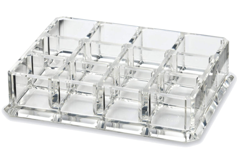 byAlegory (Set Of 3) Acrylic Lipstick Makeup Organizer Designed For Larger Base Lipsticks | 12 Space Beauty Storage Refillable Cosmetic Container - Clear BY ALEGORY