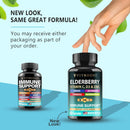 Elderberry Immune Support Supplement 8-in-1 Formula with Echinacea, Vitamin C & Zinc, Vitamin D 5000 IU, Turmeric, Ginger, Ashwagandha – 60 Capsules Infinity Warehouse