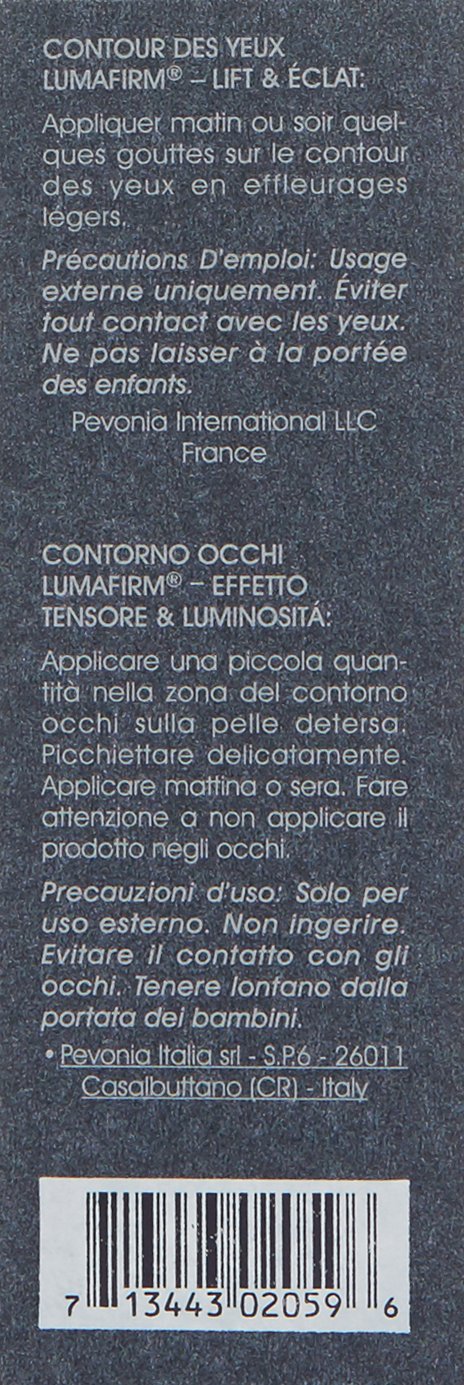 Pevonia Lumafirm Eye Contour - Eye Wrinkle Care - Lift, Firm, Smooth & Brighten Tired Eyes - Repair & Tighten Delicate Skin Around the Eyes - Proactive De-Aging Premium Beauty Products - 0.5 Fl Oz Pevonia