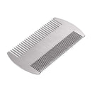 Beard Comb, Mustache Comb with Fine & Coarse Teeth for Men by HAWATOUR - Stainless Steel HAWATOUR