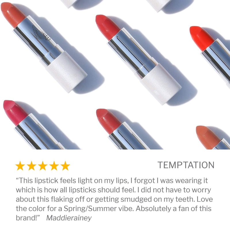 True + Luscious Super Moisture Lipstick - Vegan and Cruelty Free, Non Toxic Formula - 0.12oz, Shade: Temptation True + Luscious
