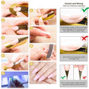KINGMAS 100 Pcs Nail Art Form Guide Sticker, Horseshoe-Shaped Nail Stickers Art Acrylic Nail Gel Nail Extention Tips KINGMAS