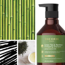 THEORIE Green Tea and Bamboo - Energizing Shampoo - Invigorate & Strengthen, Irresistible Scent of Green Tea, Jasmine, Amber & Cypress - For Damaged & Dull Hair - Color & Keratin Safe , 400mL Theorie