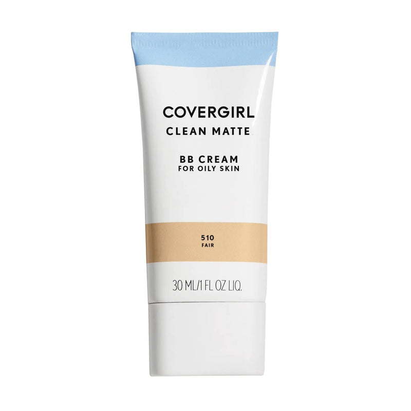 COVERGIRL Clean Matte BB Cream For Oily Skin, Fair 510, (Packaging May Vary) Water-Based Oil-Free Matte Finish BB Cream, 1 Fl Oz (1 Count) COVERGIRL