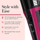 REVLON Perfect Match Flat Iron - Hair Curler and Hair Straightener, with Triple Oil-Infused Ceramic Plates to Reduce Damage, Restore Natural Moisture and Shine Infinity Warehouse