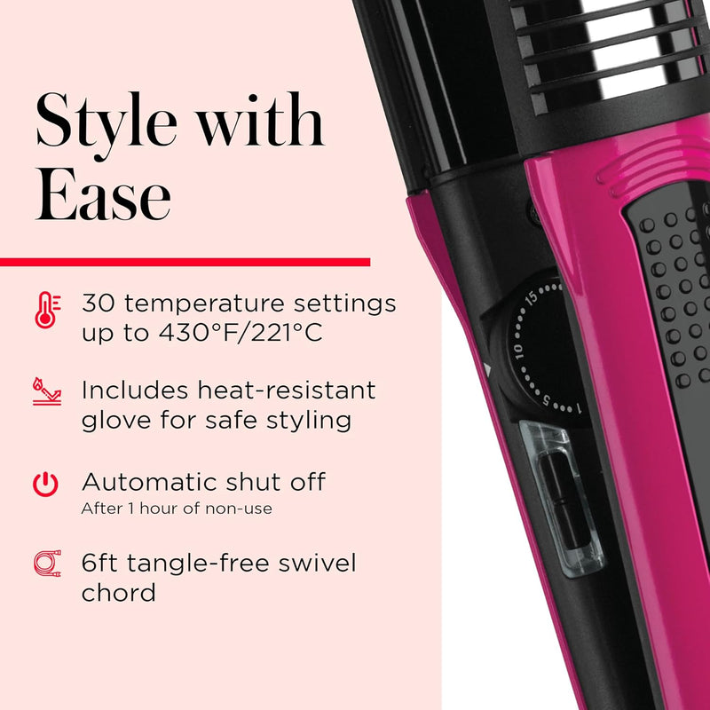 REVLON Perfect Match Flat Iron - Hair Curler and Hair Straightener, with Triple Oil-Infused Ceramic Plates to Reduce Damage, Restore Natural Moisture and Shine Infinity Warehouse