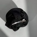 Shimmering Rose Shape Bow Barrette | Hair Clip (Black) ANYA accessories