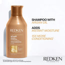 Redken All Soft Shampoo | For Dry/Brittle Hair | Provides Intense Softness and Shine | With Argan Oil | 10.1 Fl Oz, 10 fl. oz REDKEN