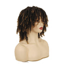 Dreadlock Synthetic Braiding Short Wigs for Black Women Crochet Twist Braids Wigs Afro Curly Synthetic Hair Braiding Wig African Hairstyle (M1B/27) Magibrunette